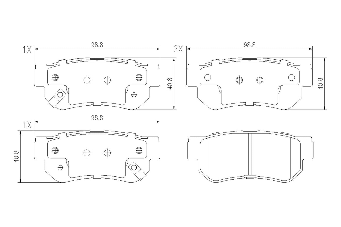 BOGAP Y8210119 Brake Pad Set, Disc Brake