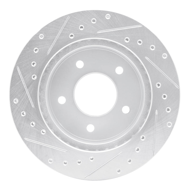 R1 Concepts R1 90-02 Chevrolet ASTRO Front Right Drilled & Slotted Silver Brake Rotor