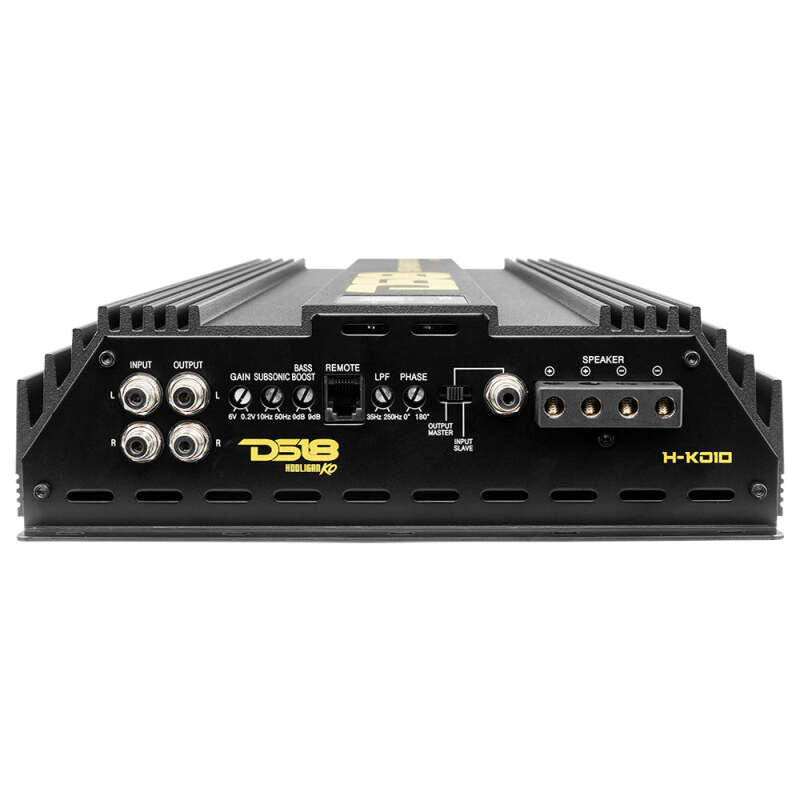 DS18 1-Channel Amp 18000 Burst/0.67ohm 10000/1ohm 5800/2ohm 3500/4ohm Watts RMS w/ Voltmeter Red
