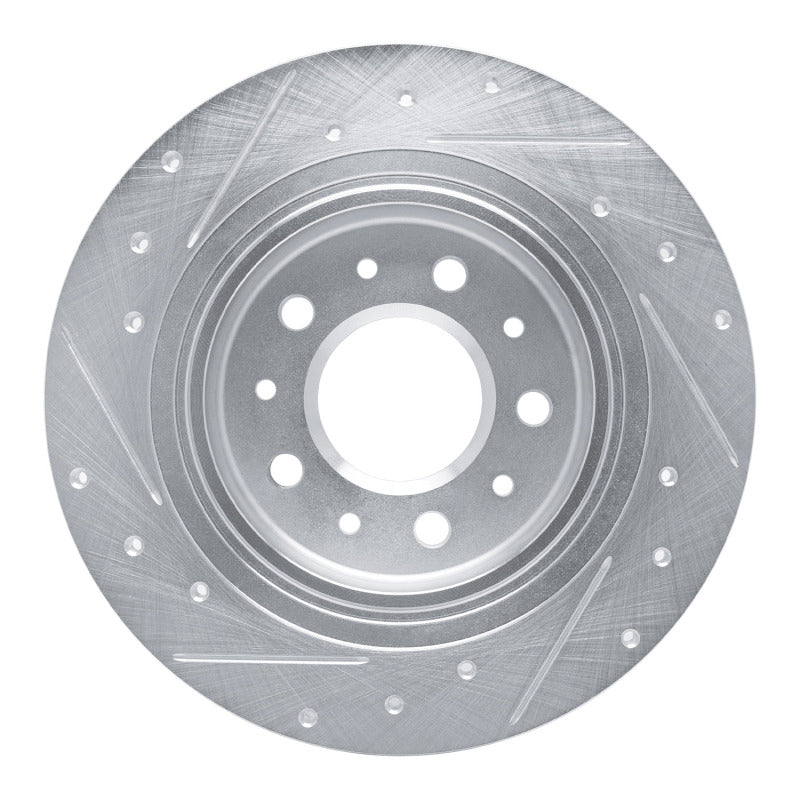 R1 Concepts R1 16-25 Buick Regal TOURX Rear Right Drilled & Slotted Silver Brake Rotor