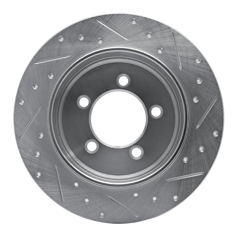 R1 Concepts R1 02-10 Ford Explorer Sport Trac Rear Left Drilled & Slotted Silver Brake Rotor