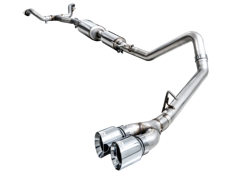 AWE Tuning 0FG Exhaust for 3rd Gen Toyota Tundra - Dual Chrome Silver Tips