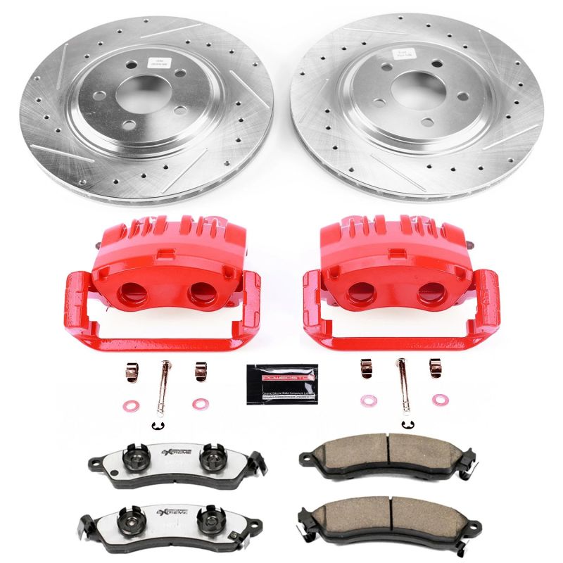 PowerStop Power Stop 1999 Ford Mustang Front Z26 Street Warrior Brake Kit w/Calipers