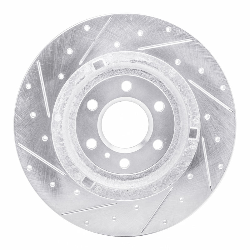 R1 Concepts R1 11-15 VPG MV-1 Rear Right Drilled & Slotted Silver Brake Rotor