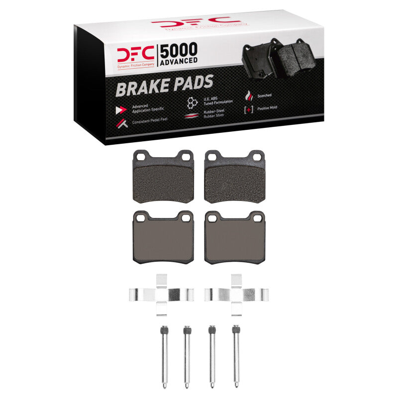 DFC 83-95 Mercedes-Benz C220 Rear 5000 Advanced Low Metallic Brake Pads and Hardware Kit
