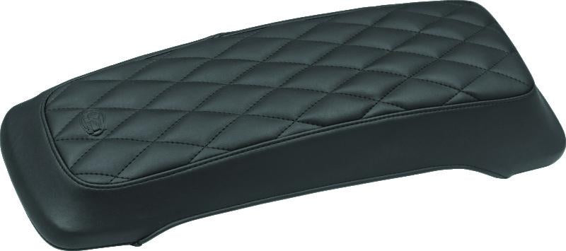Mustang Motorcycle Mustang 93-13 Harley FL Touring Saddlebag Lid Covers Diamond Stitch - Black
