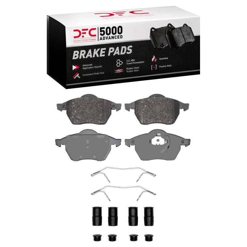 DFC 96-99 Volkswagen Passat (USA/Canada) Front 5000 Advanced Low Metallic Brake Pads & Hardware Kit