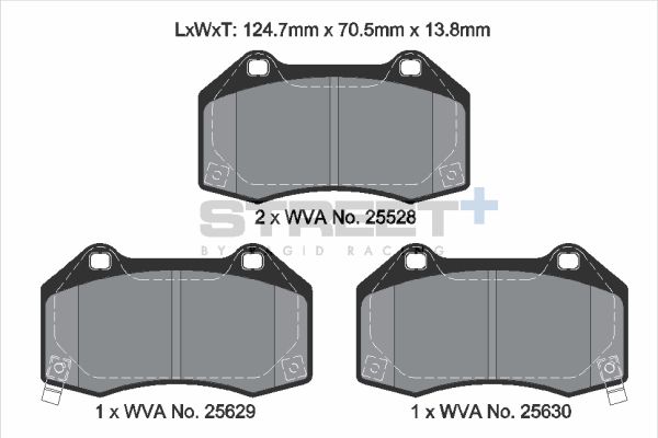 PAGID Racing T8088SP2001 STREET+ Brake Pads