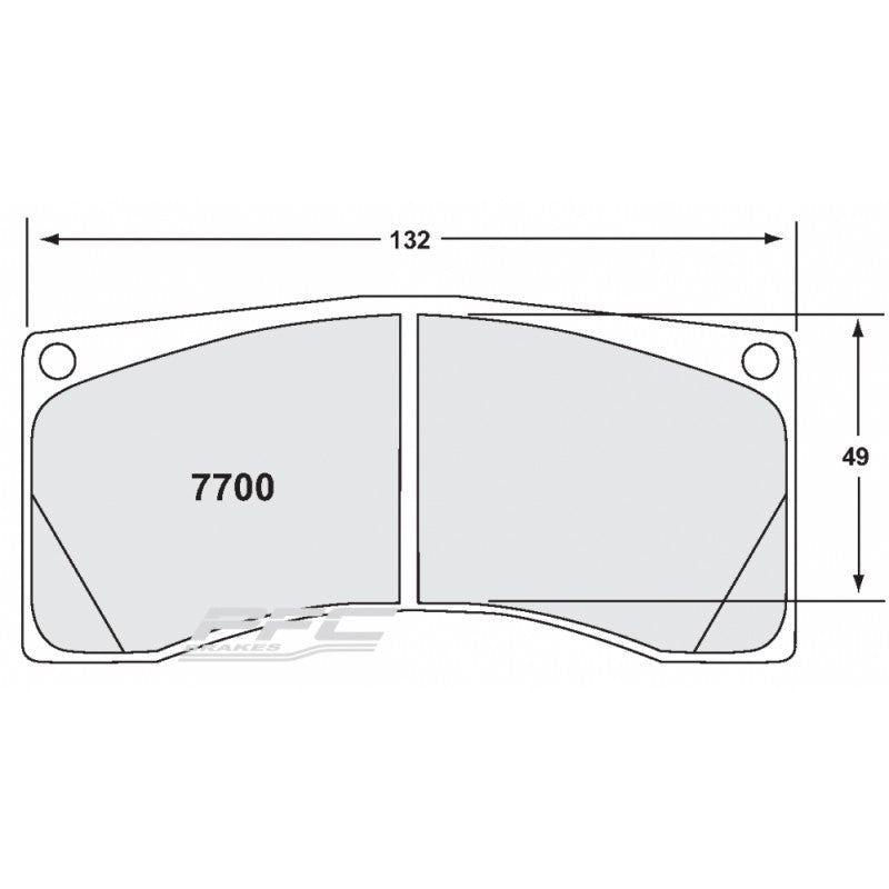 PFC 7700.84.25.44 REAR BRAKE PADS RACING 84 CMPD 25 MM FOR PORSCHE 911 GT3 R (992)/BMW M4 GT3 (G82)