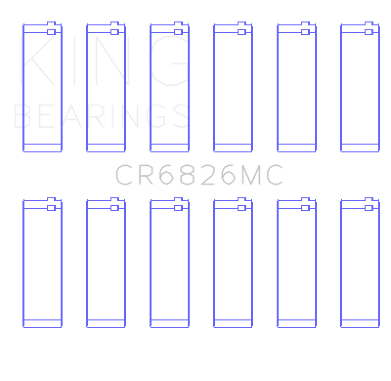 King Engine Bearings Holden 175/190 3.6L (Size +.026mm) Connecting Rod Bearing Set