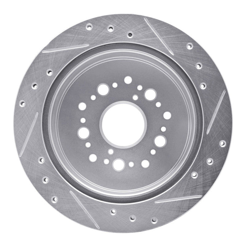 R1 Concepts R1 90-92 Lexus LS400 Rear Left Drilled & Slotted Silver Brake Rotor