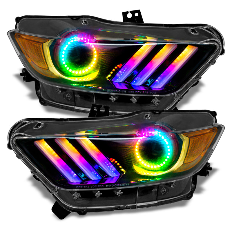 ORACLE Lighting Oracle 15-17 Ford Mustang V6/GT/Shelby Dynamic DRL w/ Halo Kit - ColorSHIFT - Dynamic