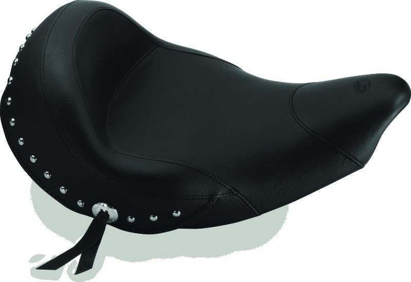 Mustang Motorcycle Mustang 14-21 Indian Chieftain, Chief, Dark Horse, Vintage Standard Tour Solo Seat w/Studs - Black