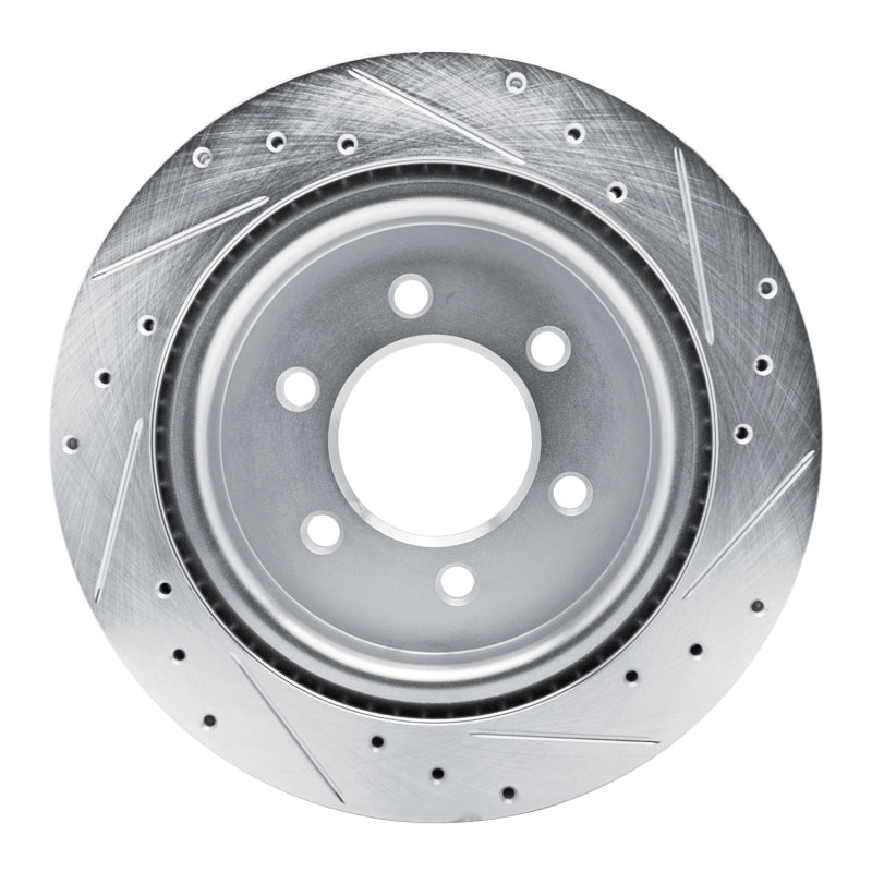 R1 Concepts R1 21-25 Ford BRONCO Rear Left Drilled & Slotted Silver Brake Rotor