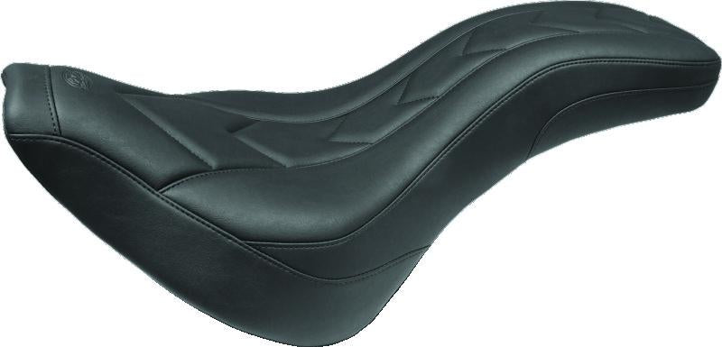 Mustang Motorcycle Mustang 18-21 Harley Street Bob Standard Touring Recessed Pass Seat - Black