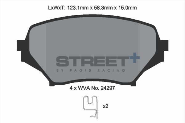 PAGID Racing T8301SP2001 STREET+ Brake Pads