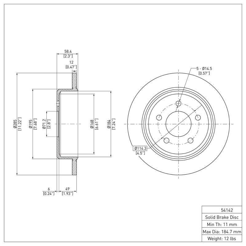 DFC 95-02 Ford Explorer Rear Brake Rotor