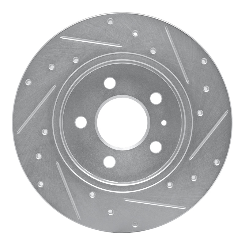 R1 Concepts R1 00-09 Audi A4 Quattro Rear Left Drilled & Slotted Silver Brake Rotor