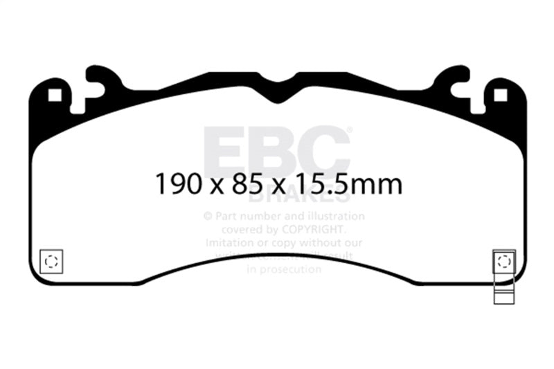 EBC 15-23 Ford Mustang 5.0L (Gen 6) Redstuff Front Brake Pads