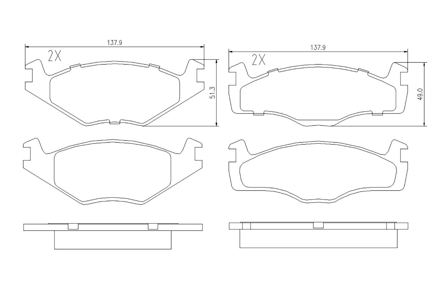 BOGAP A8210146 Brake Pad Set, Disc Brake | ML Performance Car Parts