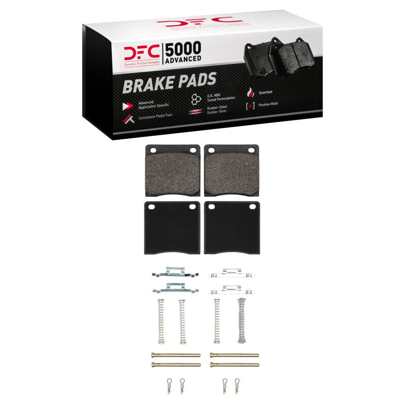 DFC 70-82 Honda Civic Front 5000 Advanced Semi Metallic Brake Pads and Hardware Kit