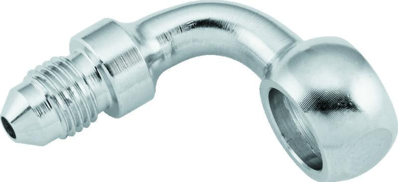 TwinPower Twin Power Stainless Brake Fitting 3/8 Inch X AN3 90 Degree Banjo Adaptor