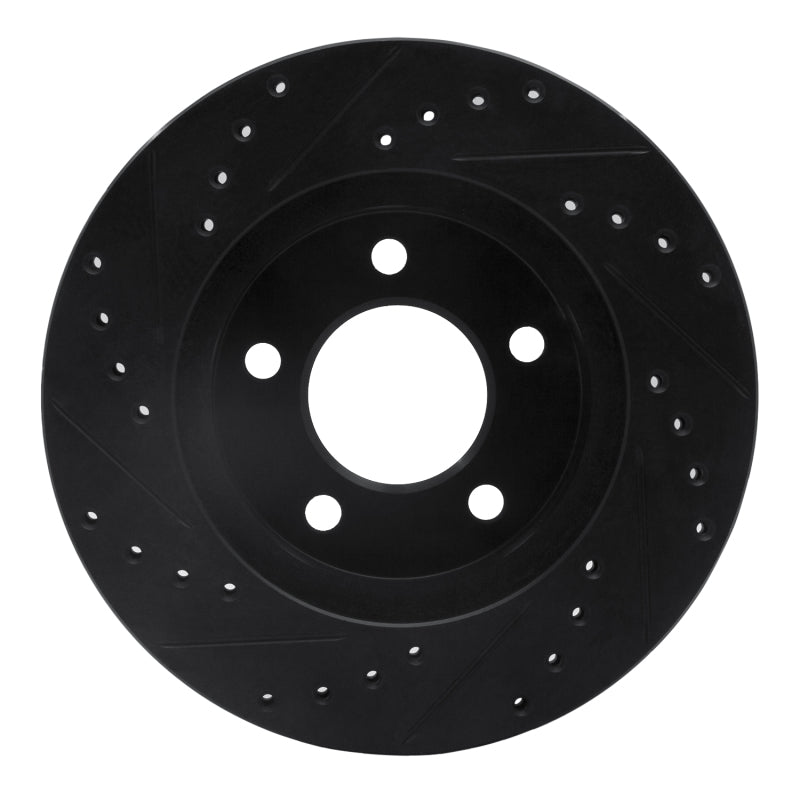 R1 Concepts R1 93-97 Chrysler Intrepid Front Right Drilled & Slotted Black Brake Rotor
