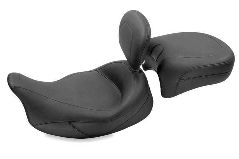 Mustang Motorcycle Mustang 08-21 Harley Electra Glide Std,Rd Glide,Rd King,Str Glide Touring Solo Seat - Black
