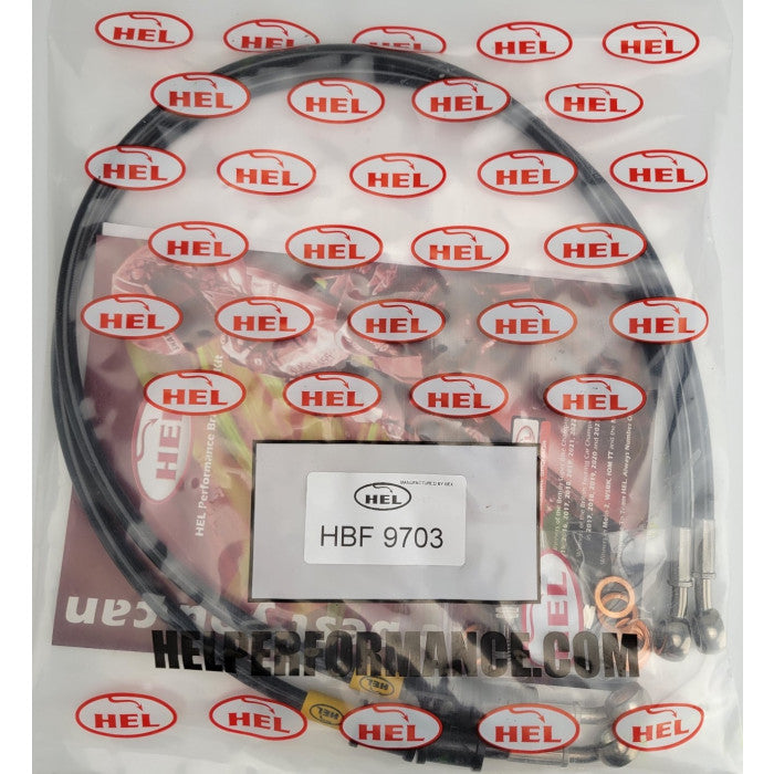 HEL Performance CL-HBF9703 Full Length Race Brake Lines Stainless Steel Braided FRONTS ONLY
