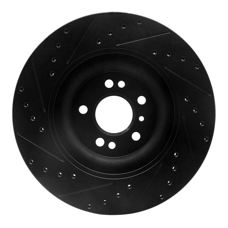 R1 Concepts R1 06-12 Mercedes-Benz R350 Front Right Drilled & Slotted Black Brake Rotor