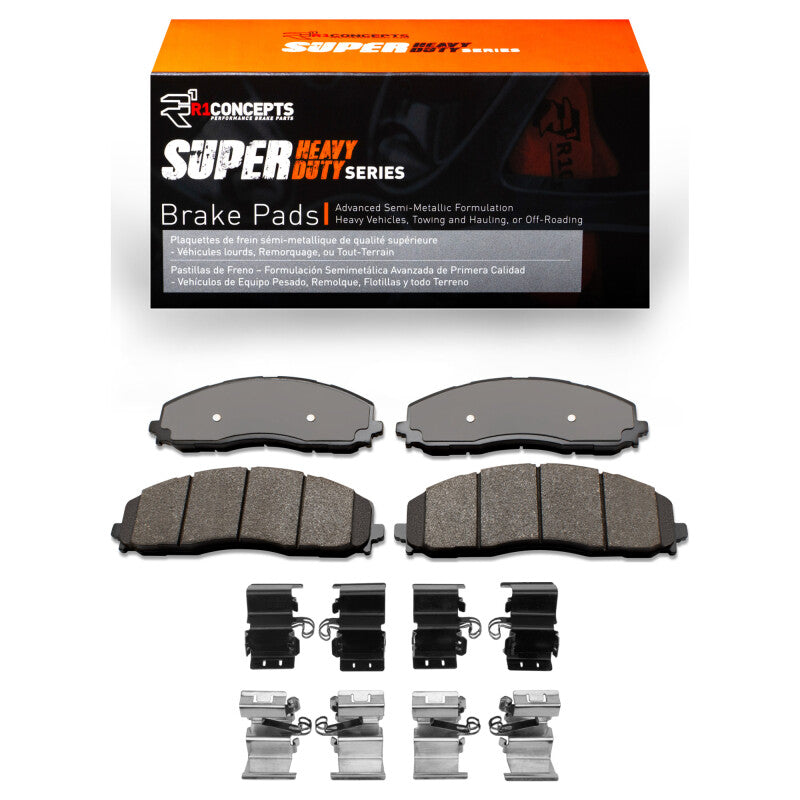 R1 Concepts R1 2023-2025 Ford F-250 2WD (Super Duty) Front R1 Super Duty Pads & Hardware Kit