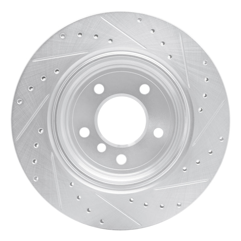 R1 Concepts R1 04-10 BMW 525i (Mexico) Rear Left Drilled & Slotted Silver Brake Rotor