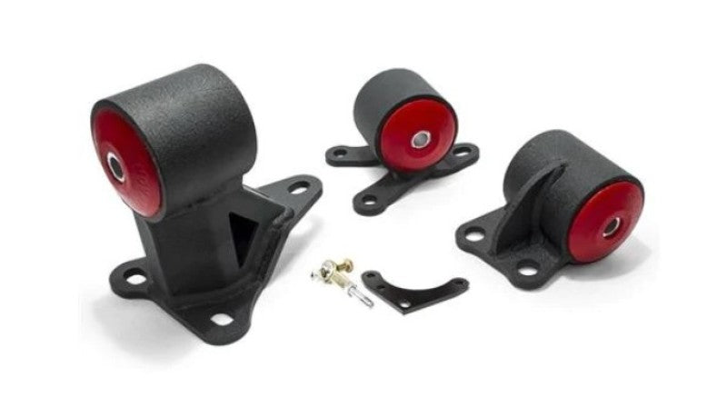 Innovative Mounts Innovative 92-95 Civic B/D Series Black Steel Mounts 60A Bushings (Auto to Manual Cable 2 Bolt)