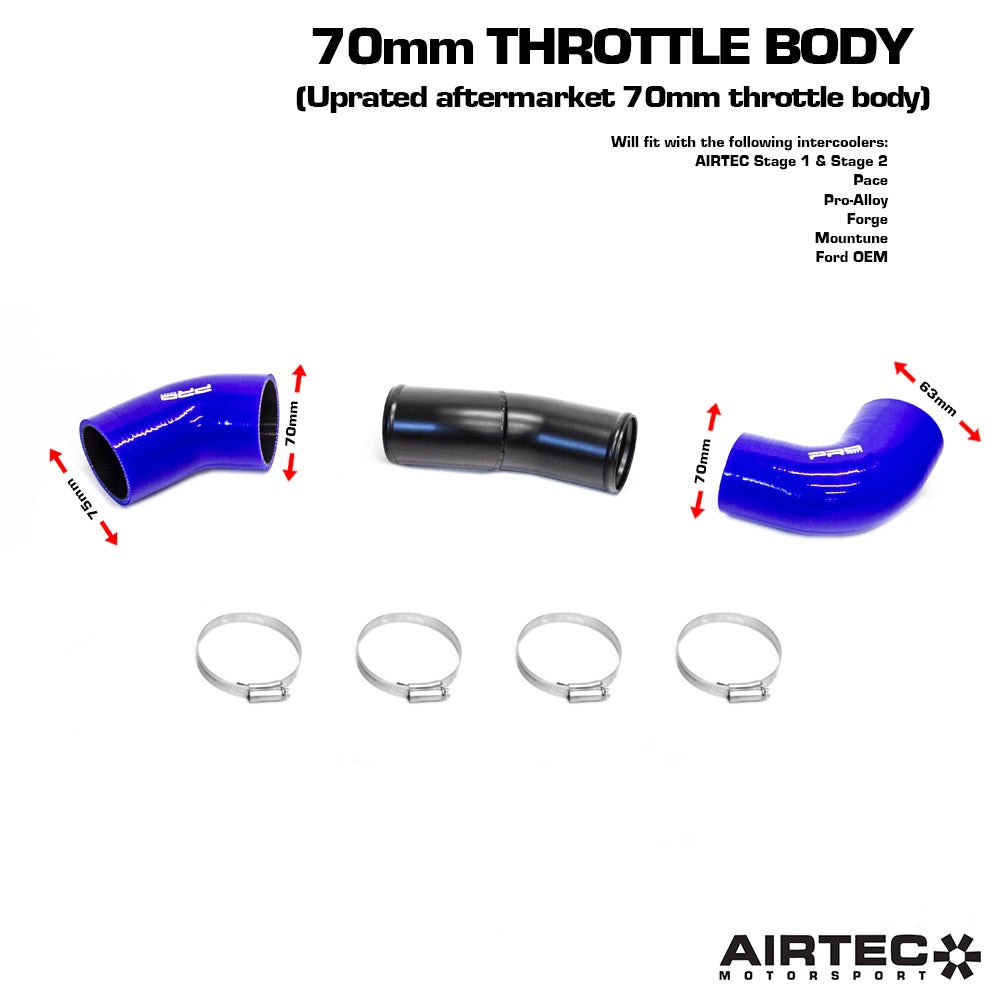 AIRTEC ATMSFO33 Motorsport 70mm Cold Side Boost Pipe for Mk2 Focus RS