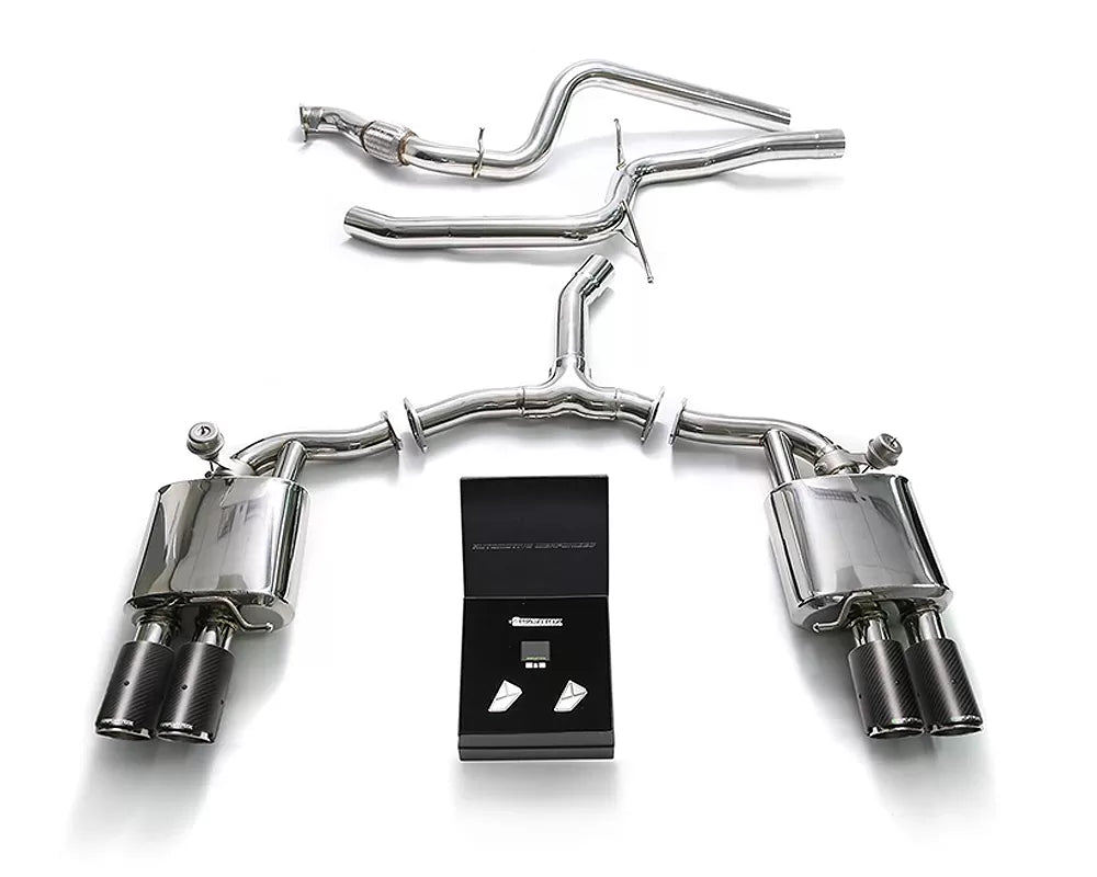 Armytrix Valvetronic Exhaust System Audi A5 B9 Sportback with Carbon Tips