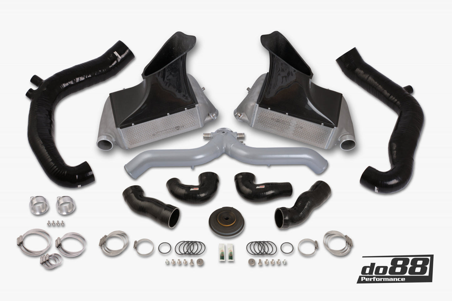 DO88 BIG-130SI-169 BigPack Porsche 911 Turbo (997.2) Silver Pipe, with inlets