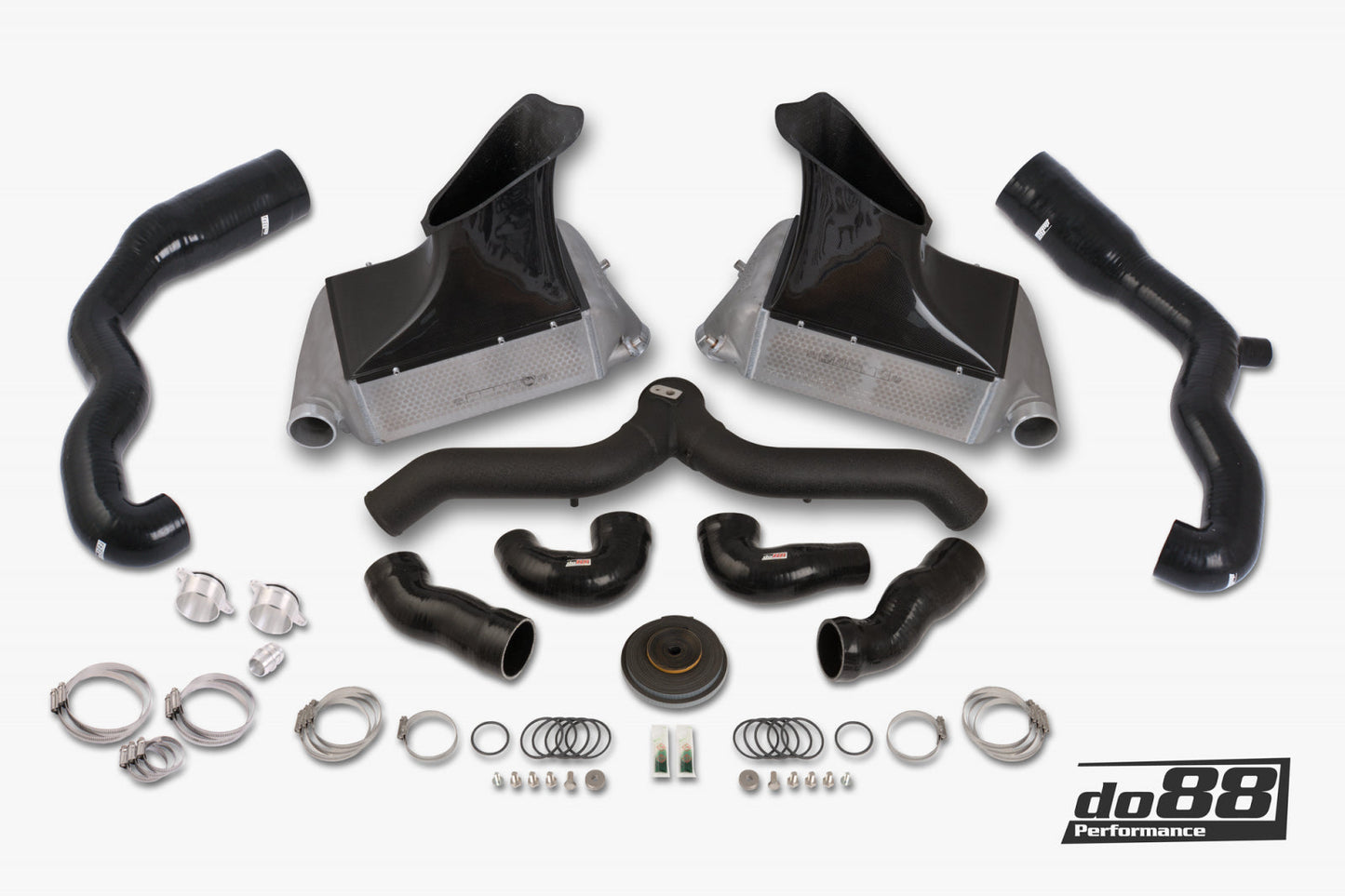 DO88 BIG-140SV-76 BigPack Porsche 911 Turbo (997.1) Black Pipe, with inlets