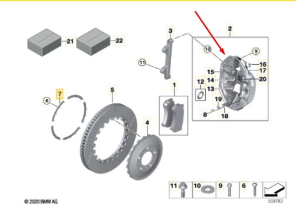 Alcon CAR8949Y46PES-L Caliper CAR8949 27.0/31.8/38.1 (4489)(25mm PAD) LEFT