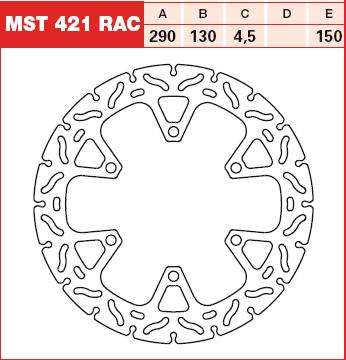 TRW MOTO MST421RAC Brake Disc