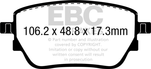 EBC DP62389 6000 SERIES SUV & 4X4 PAD SET