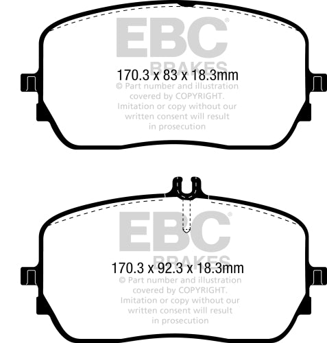 EBC DP62396 6000 SERIES SUV & 4X4 PAD SET