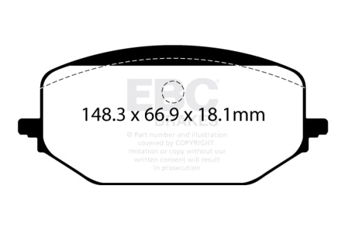 EBC DPX2476 BRAKE PAD SET