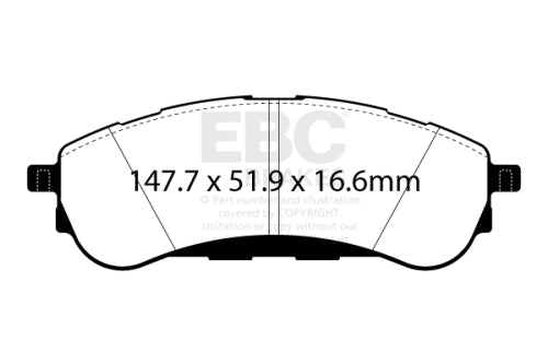EBC DPX3108 BRAKE PAD SET
