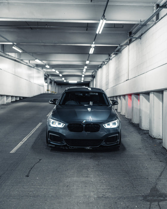 Zaero ZA-F2X-LCI-FS BMW 1 SERIES M SPORT LCI F20 F21 EVO-1 GLOSS BLACK FRONT SPLITTER