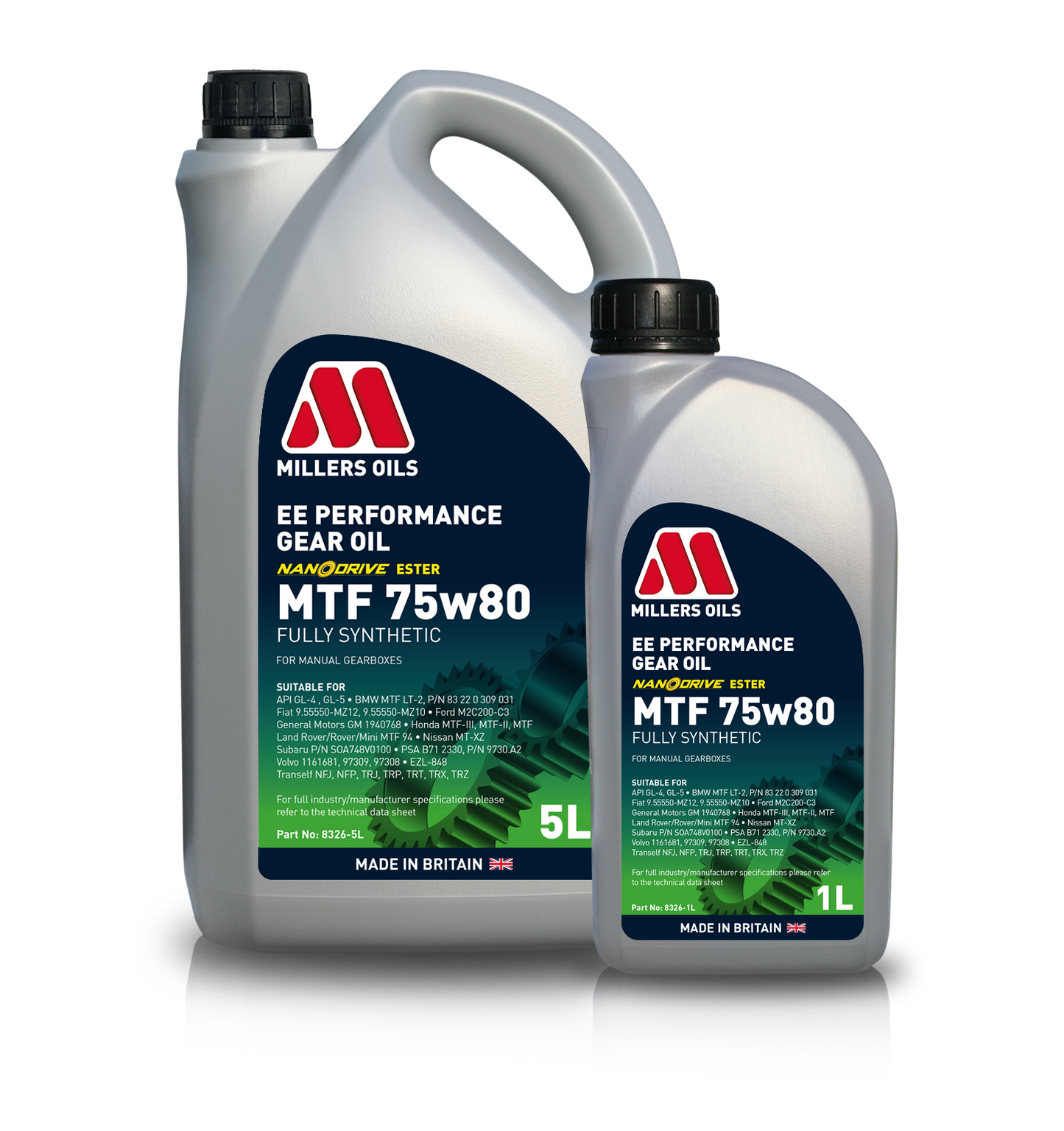 Millers Oils 8326GG EE Performance MTF 75w80 Fully Synthetic Gear Oil 5L
