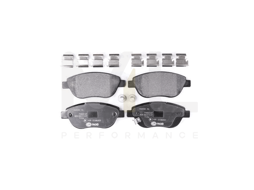 Hella 8DB 355 013-371 Brake Pad Set With Acoustic Wear Warning, With Brake Caliper Screws, With Accessories | ML Performance Car Parts