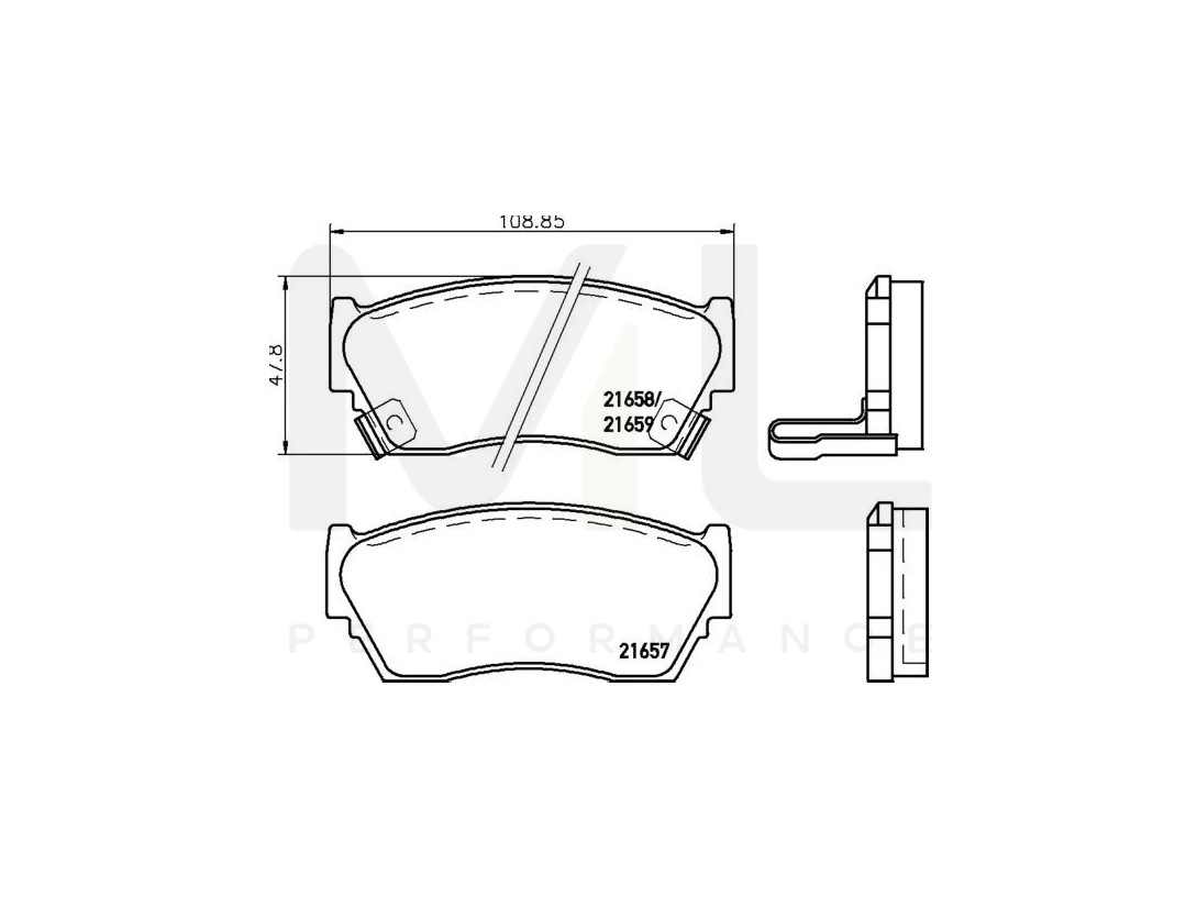 Hella 8DB 355 016-361 Brake Pad Set Not Prepared For Wear Indicator | ML Performance Car Parts