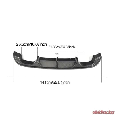 Vivid Racing VR-MK7R-610 VR Aero Carbon Fiber Rear Diffuser Volkswagen Golf 7 VII MK7 R R-Line 2014-2017