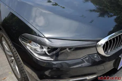 Vivid Racing VR-G30G31F90-EYEL VR Aero Carbon Fiber Front Headlight Eyebrow Eyelid for BMW M5 5 Series G30/G31 Base/M Sport Sedan Wagon 2017-2020