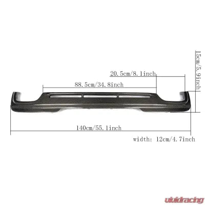 Vivid Racing VR-F10MT-617 VR Aero Carbon Fiber Rear Diffuser BMW 5 Series F10 M-Tech